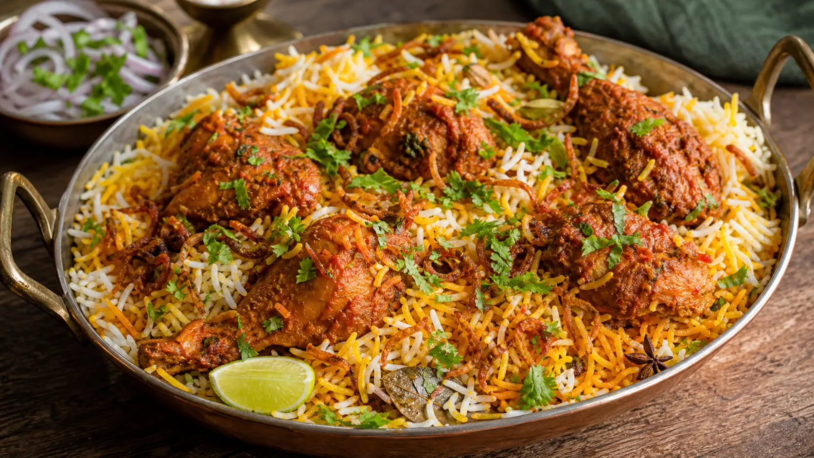 Chicken Biryani serving idea