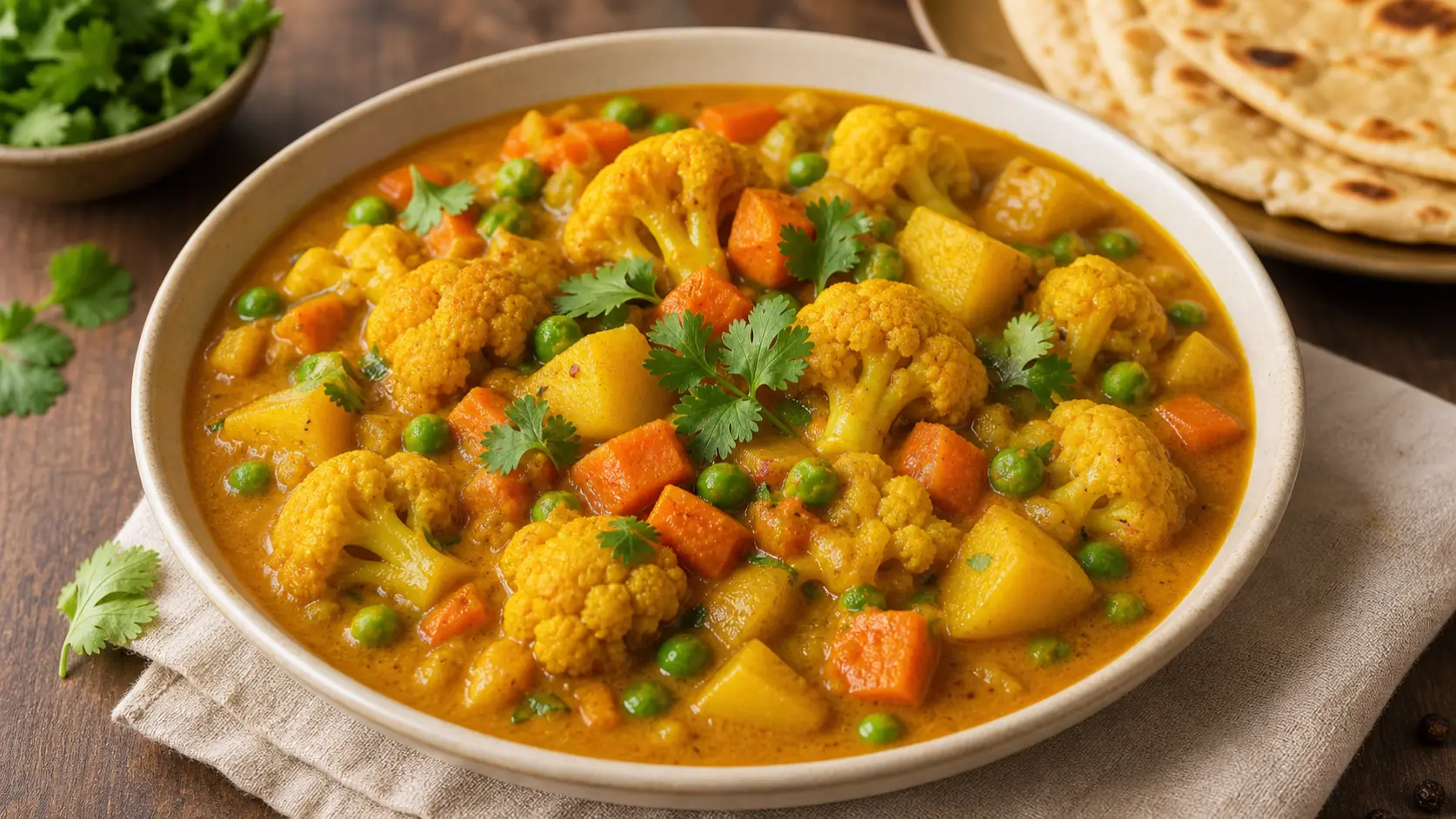 Golden Vegetable Curry serving idea